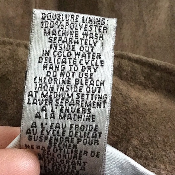 Brown suede straight leg pants size 14 - Picture 9 of 9